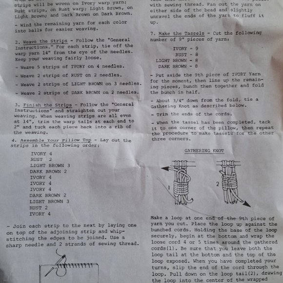 Vintage Artcraft Concepts Brownstones Stickloom Pillow Kit 14"x14" NISP 80s - Picture 4 of 4